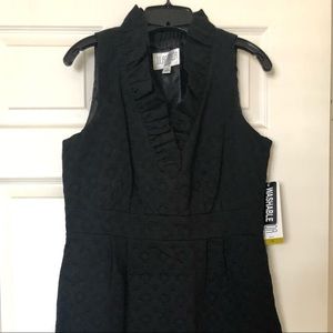 NWT. Julian Taylor Sleeveless Fitted Dress (Black)
